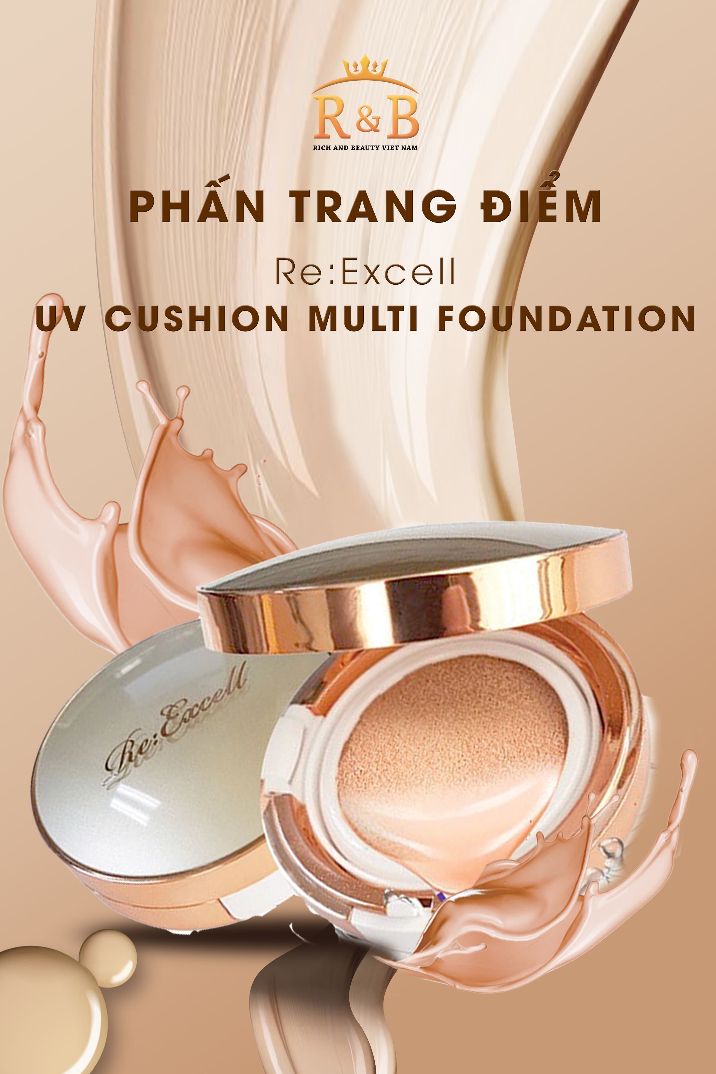 Phấn trang điểm Re:Excell UV Cushion Multi Foundation